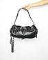 Horn Baguette, &pound;140, Handbags, Black, Leather, Front view
